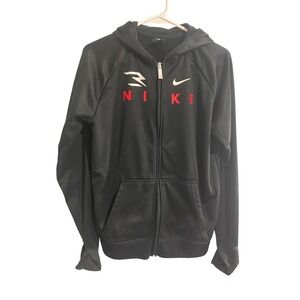 Nike 3Brand Russell Wilson Youth XL Black Full Zip Dri-FIT Hoodie Sweatshirt